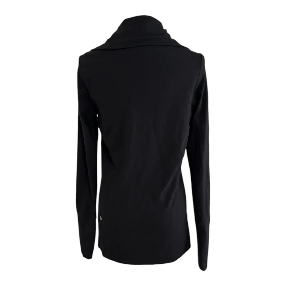 LULULEMON‎ Black Zip Up Jacket Workout Casual Walking Gym Long High Neck Size 6